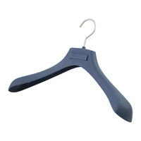 Cintres larges en plastique noir pour costumes avec barre à pantalon amovible, cintres doux au toucher pour costumes, vestes, pantalons