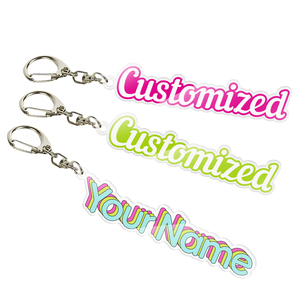 Llavero Personalizado de PVC Acrílico Transparente, Accesorios con Letras Personalizadas, Venta al por Mayor de Fábrica, Llaveros de Plástico Estilo Anime - Product Image 2