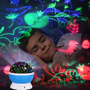 360 graus de Rotação de Luz Crianças Noite Dinossauro e Carros Projetor, 9 4 Lâmpadas LED Cor Clara Mudança com Cabo USB - Product Image 4