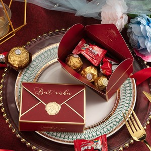 Caja de Embalaje de Chocolate para Fiestas de <span class=keywords><strong>Navidad</strong></span> y Cumpleaños, Sobre de Papel para Dulces de Boda, Caja de Regalo - Product Image 3