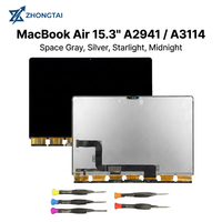 A3114 M3 Layar IPS 15-inci Pengganti MacBook Air M2 EMC 8612 Retina 2024 MRYQ3 MXD23 MXD3 MXD43 LCD Lengkap