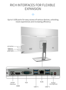 DDR4 RAM Barebone PC tốt nhất mua 24-inch tất cả-trong-một Máy tính để bàn máy tính intel core i7 màn hình cảm ứng 5.0MP máy ảnh SSD ổ cứng - Product Image 2