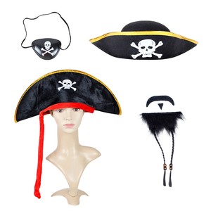 Halloween Cosplay <span class=keywords><strong>Pirate</strong></span> Costume Accessoires Adulte Feutre Tricorne Capitaine Morgan Jack Sparrow <span class=keywords><strong>Pirate</strong></span> Chapeau - Product Image 6