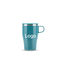 Mug de table en acier inoxydable à double paroi avec poignée confortable, sans BPA, mug à café isotherme pour le bureau, la maison, l'usage quotidien