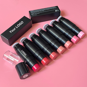 Bâton de joues rose avec logo personnalisable avec pinceau bâtonnets de blush crème blush noirs blush vegan label privé <span class=keywords><strong>stick</strong></span> blush - Product Image 3