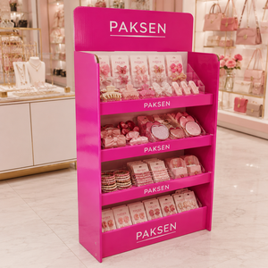 Expositor de cartón corrugado con gancho de 4 lados para accesorios digitales 3C, impresión CMYK, fácil instalación para supermercados y tiendas minoristas - Product Image 1