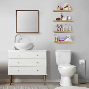 Étagères flottantes en bois massif pour montage mural, décoration intérieure, étagère de <span class=keywords><strong>cuisine</strong></span>, service OEM, faible MOQ - Product Image 2