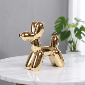 Statues décoratives créatives en céramique plaquée or sur le thème des plantes <span class=keywords><strong>et</strong></span> des animaux, style Art Déco, petits accents décoratifs pour la maison, sculptures pour mariage - Product Image 1