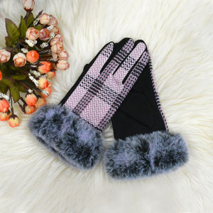 Gants chauds doublés de polaire pour femmes, personnalisables avec des motifs brodés, vente en gros de gants d'extérieur pour le temps froid - Product Image 6