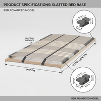 Sommier à lattes en bois de bouleau durable, prix usine, écologique, installation facile, taille personnalisée, support de matelas pour lit plateforme YX-022D