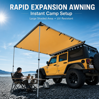 Auvent latéral portable pour voiture avec rideau pare-soleil, tissu Oxford double couche, auvent de voiture imperméable 4 saisons pour camping SUV