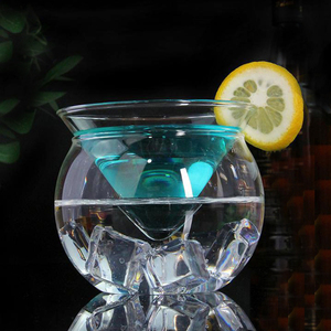 Ensemble de 2 verres à martini sans pied avec refroidisseur, ensemble de service pour caviar, <span class=keywords><strong>verre</strong></span> à cocktail avec porte-glace pour <span class=keywords><strong>verre</strong></span> à vin coupe - Product Image 5
