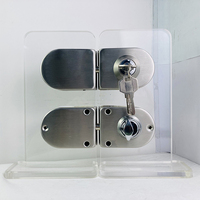 Poignée de porte coulissante en verre sans perçage, quincaillerie de serrure en acier inoxydable 304, accessoires de serrure à clé