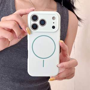 Coque de téléphone antichoc intégrale en silicone magnétique avec bouton intégré, compatible avec iPhone 17 Pro Max - Product Image 4