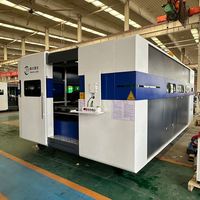 Máquina de corte por láser de fibra CNC de Metal de cubierta completa de 1500W-6000W, cortador láser de hoja de acero de 2000W-3000W, precio compatible con gráfico AI LAS
