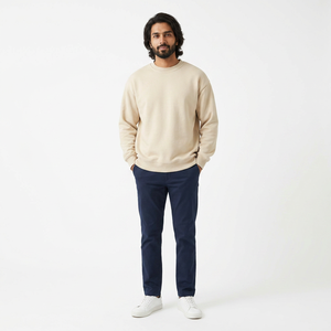Custom Letter Printed Crew Neck Graphic <b>Sweatshirt</b> Men's Hoodie Cotton Crewneck <b>Sweatshirts</b> - Product Image 1
