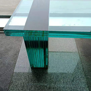 Fenêtre de banque clair sécurité 75 mm 30mm 24mm épaisseur verre feuilleté multicouche <span class=keywords><strong>prix</strong></span> par mètre carré - Product Image 3
