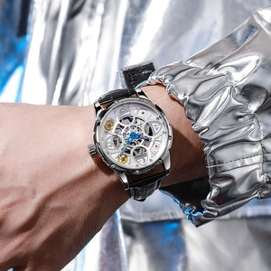 Nouvelle montre mécanique entièrement automatique multifonctionnelle, Dulunwe élégante et unique, une montre de luxe populaire pour hommes, montre de business - Product Image 4