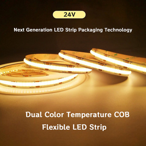 แถบไฟ LED แบบยืดหยุ่น COB ขนาด 8 มม. 5 มม. 10 มม. 12V 24V แรงดันต่ำ ติดตั้งง่ายด้วยกาวในตัว สำหรับตู้เสื้อผ้า ตู้โชว์ ตู้แสดงสินค้า - Product Image 3