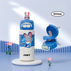 Nova Chegada Ponto Térmico Copo 316 Dos Desenhos Animados <span class=keywords><strong>Anime</strong></span> Chaleira De Palha Direto Duplo Beber Copo para Estudantes da Escola Primária - Product Image 4