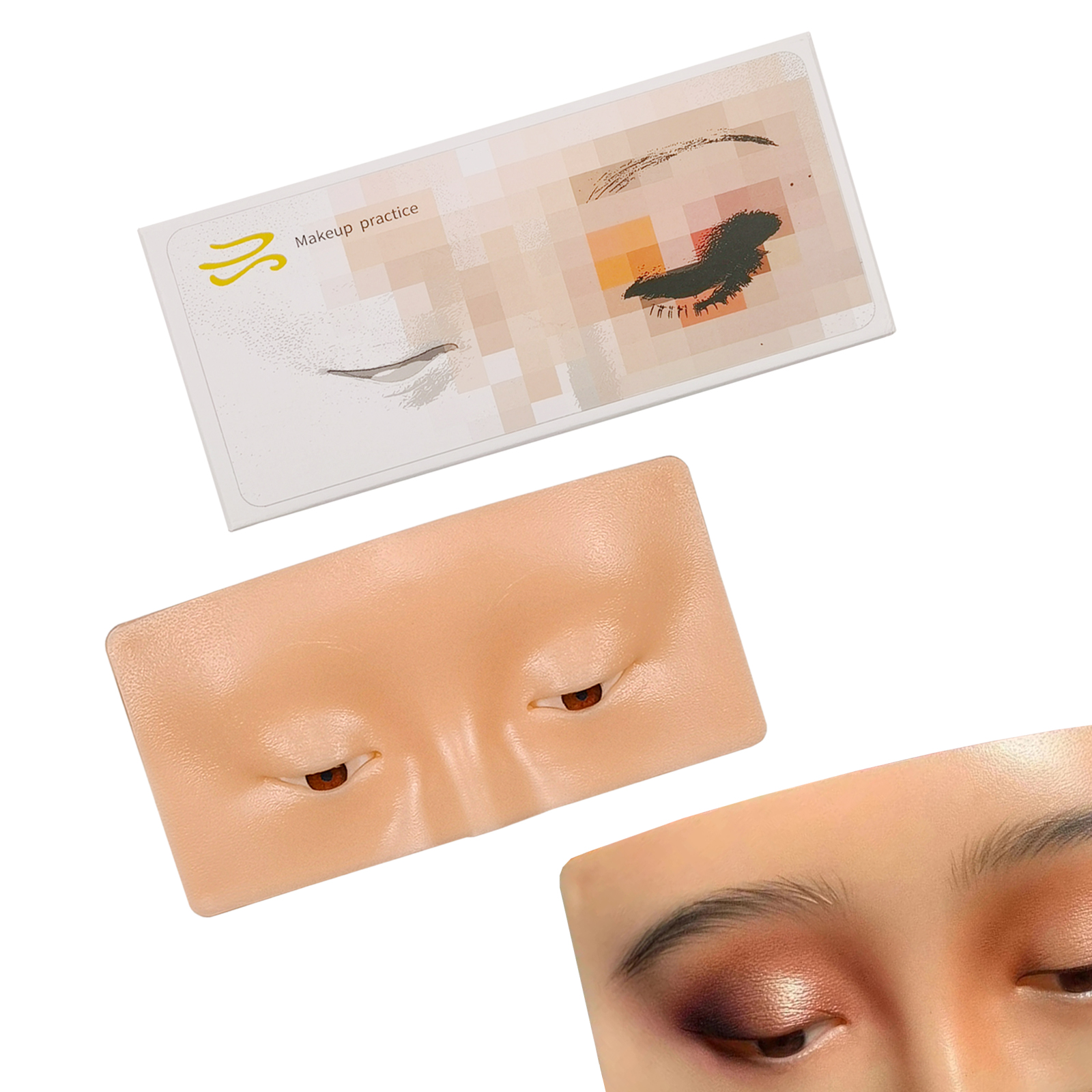 Многоразовые 5D набор кисточек для макияжа практика маска для кожи вокруг глаз уход за кожей лица решение макияж Манекен силиконовых кейсов для дрессировки