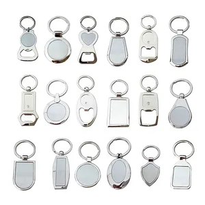 China manufacturer hot sales cheap sublimation blank laser engraver key chain custom metal beer bottle opener keychain