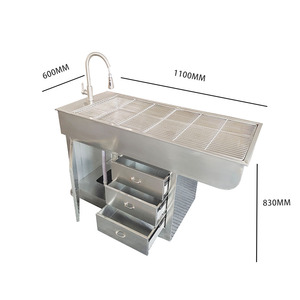 Table d'examen et de chirurgie vétérinaire multifonctionnelle en acier inoxydable – Poste de travail médical durable pour clinique - Product Image 2
