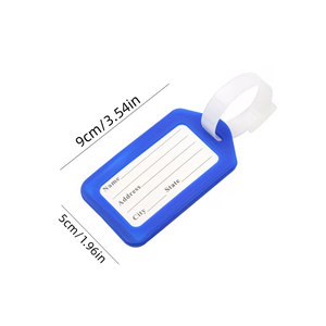 Étiquettes <span class=keywords><strong>de</strong></span> <span class=keywords><strong>bagages</strong></span> vierges à prix abordable pour voyage, personnalisables avec logo, en plastique, pour valises et <span class=keywords><strong>bagages</strong></span> - Product Image 2