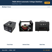 Stabilisateur de tension automatique monophasé personnalisé TND5 3KVA 140V à 260V avec moteur servo, écran LCD, certifié CE, pour usage domestique