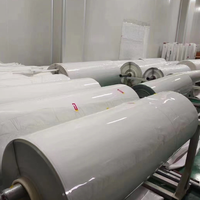 Etiquetas de Papel Adhesivo de Vinilo Blanco Brillante, Resistentes al Agua, Imprimibles con Impresora Láser, Rollo Jumbo, 3 Hojas en Blanco para Impresora Láser