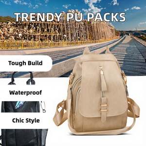 Sac à dos rétro pour femme, vente en gros d'usine, pratique avec des glands, décontracté avec fermeture éclair simple, nouveau sac à dos - Product Image 2