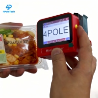 Impresoras de Inyección de Tinta Portátiles 4POLETECH de 12.7mm para Imprimir Códigos QR, Fechas de Caducidad y Logotipos en Botellas, Frascos y Plástico para Pequeños Talleres