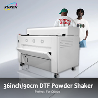 Nouvelle imprimante DTF Xurong et machine à secouer la poudre et à sécher, transfert thermique automatique, construction en acier 90 cm/36 pouces, garantie 1 an