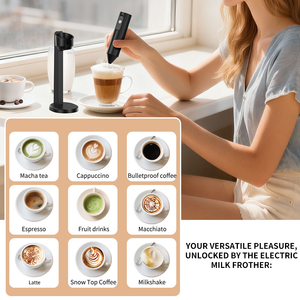 Meilleur <span class=keywords><strong>mousseur</strong></span> à lait électrique automatique portatif compatible <span class=keywords><strong>Nespresso</strong></span>, alimenté par USB, <span class=keywords><strong>avec</strong></span> support et couvercle, pour la cuisine et la maison - Product Image 2