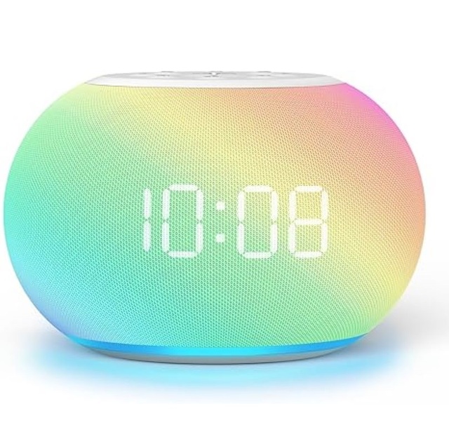 Auto-Dimmable Alarm Clock Sound Machine,20 Soothing Sounds Auto-Off Sleep Timer,30-Level Volume,White Noise Machine