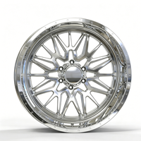 Rines de Aleación de Aluminio Forjado en Forma de H Personalizados, 24x12 26x16 6x135 8x170 8x180, Pulidos, de Perfil Bajo, Dobles, para F150/F250