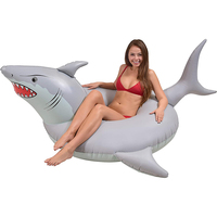 Bouée de piscine géante en forme de requin, double couche, extra sûre, pour eaux profondes, plage et activités aquatiques