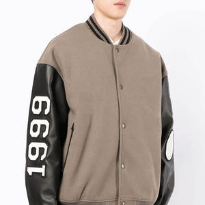 Chaqueta de béisbol universitaria personalizada para hombre, fabricante de chaquetas varsity de invierno de lana y cuero transpirables, personalizadas y de talla grande. - Product Image 5