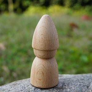 Marioneta de madera de haya escandinava, bloques de construcción de madera maciza ecológicos, muñecas pintadas a mano DIY para el hogar, juguetes artesanales de madera - Product Image 6