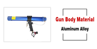 Pistolet pneumatique à colle souple 600 ml, pistolet à colle pour verre réglable, pistolet à joint d'étanchéité à tirette pour la décoration architecturale