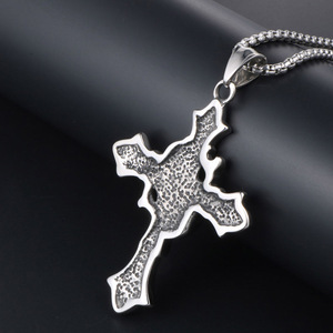 Toledo <b>Cross</b> Necklace Pendant Stainless Steel SP508 Geometric Design Fashion Jewelry - Product Image 4