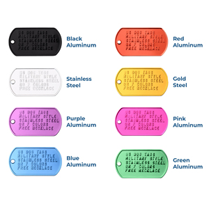 ป้ายห้อยคอสุนัขแบบขายส่ง หลากสีสัน สั่งทำได้ พร้อมชื่อ โลโก้  วัสดุสแตนเลส อลูมิเนียม  แบบนูนลาย  ชุดสร้อยคอป้ายห้อยคอสุนัขแบบ<span class=keywords><strong>ทหาร</strong></span>สหรัฐฯ - Product Image 6