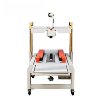 Scelleuse automatique électrique de cartons et de caisses DQFXC5045X, machine d'emballage pour boissons avec convoyeur latéral