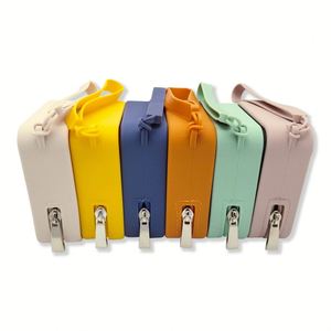 Factory Fashionable Silicone Small Coin Purse Zipper Candy Mini Makeup Bag Waterproof Square Earphone Pouch for Travel - Product Image 4