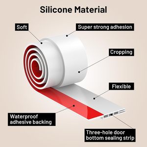Striscia Adesiva Termica per Fessure Inferiori delle Porte in Legno, Isolamento Acustico, Protezione da <span class=keywords><strong>Vento</strong></span>, Polvere e Insetti - Product Image 2