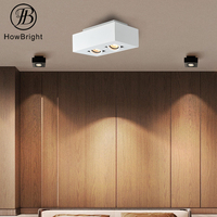 Plafonnier moderne en aluminium noir/blanc, éclairage commercial intérieur, spot GU10 orientable, downlight encastré en surface