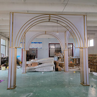 Chuppah blanche personnalisée Jinda pour mariage, mandap en métal pour événements, décoration extérieure, auvent de mariage