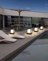 Le poteau de porte principal extérieur allume la lumière de pilier du noir IP65 7 watts LED de l'allée E27