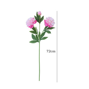 Peony Artificial <b>Flowers</b> 3-Headed Silk Pink Wedding Home Decor Outdoor Props High Simulation - Product Image 5