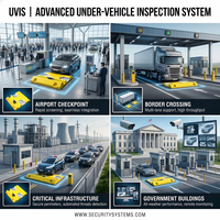 Système d'inspection sous véhicule 4K alimenté par l'IA (UVSS) avec reconnaissance de plaques d'immatriculation ANPR, scanner étanche IP68 pour contrôle des véhicules